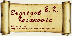 Bogoljub Kosanović vizit kartica